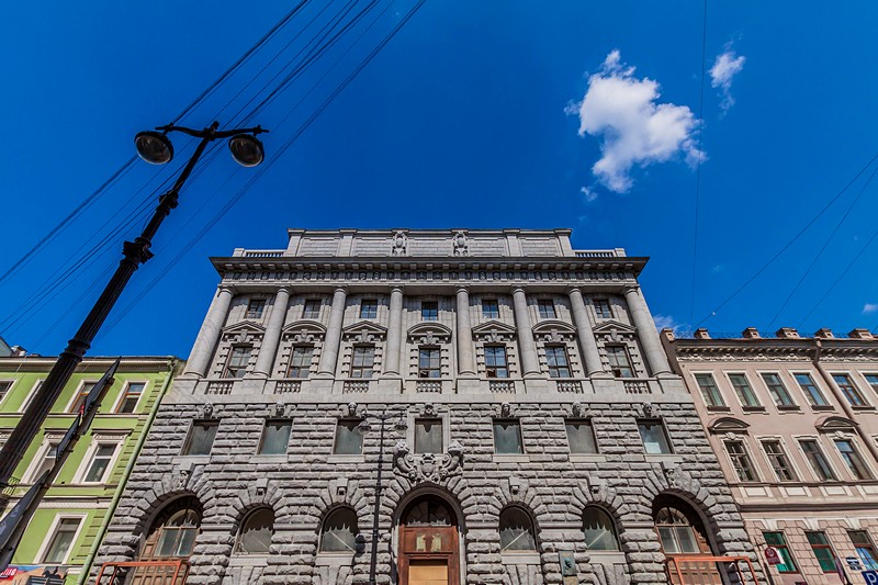 Russian Industrial and Commercial Bank on Bolshaya Morskaya Ulitsa in Saint-Petersburg, Russia