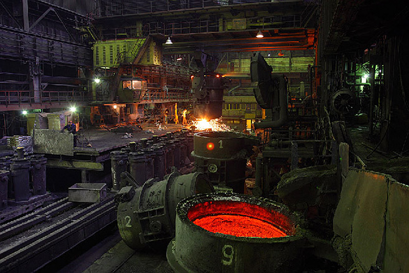 Workshops of the Kirov Metal Works in St Petersburg, Russia, where tanks were repaired during the Siege of Leningrad