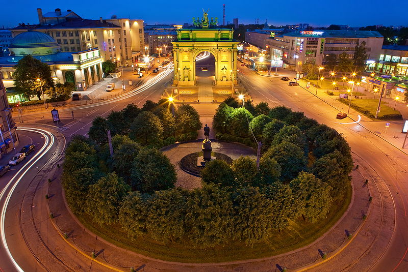 Ploshchad Stachek in Saint Petersburg, Russia