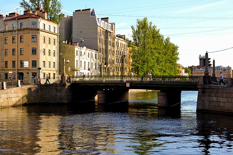 Alarchin Bridge over the Griboedov Canal in St Petersburg, Russia