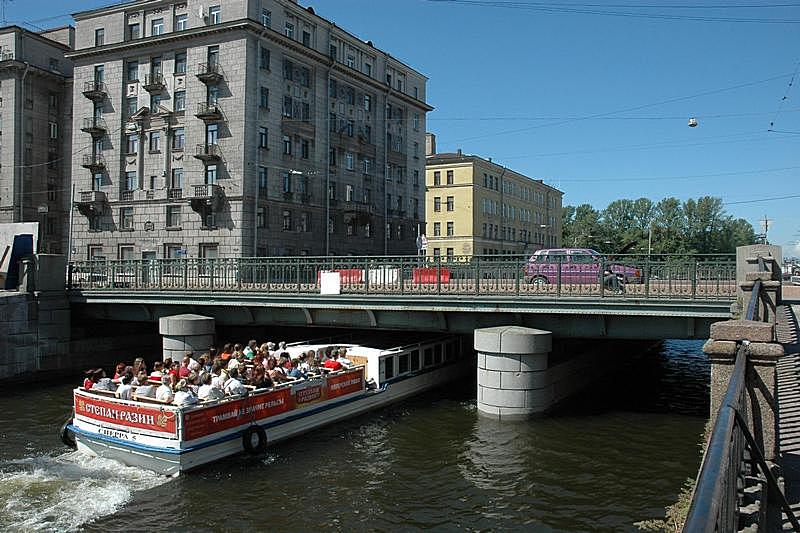 Dekabristov Bridge in St Petersburg, Russia