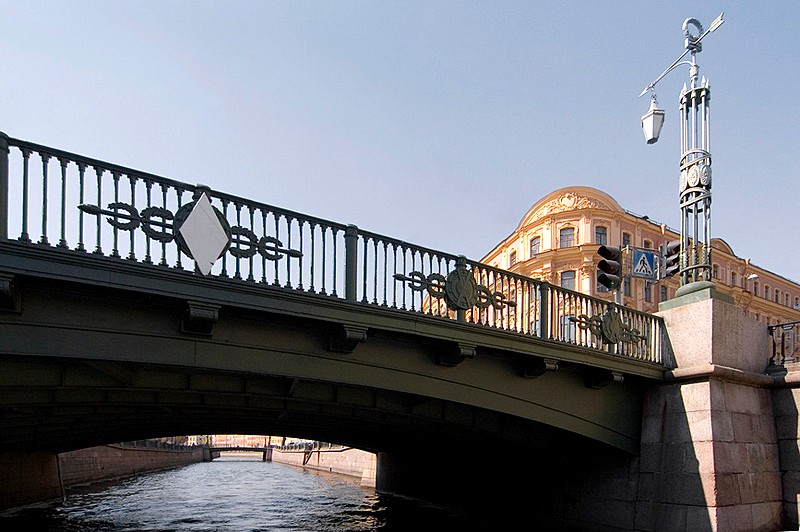 Voznesenskiy Bridge over the Griboedov Canal in St Petersburg, Russia