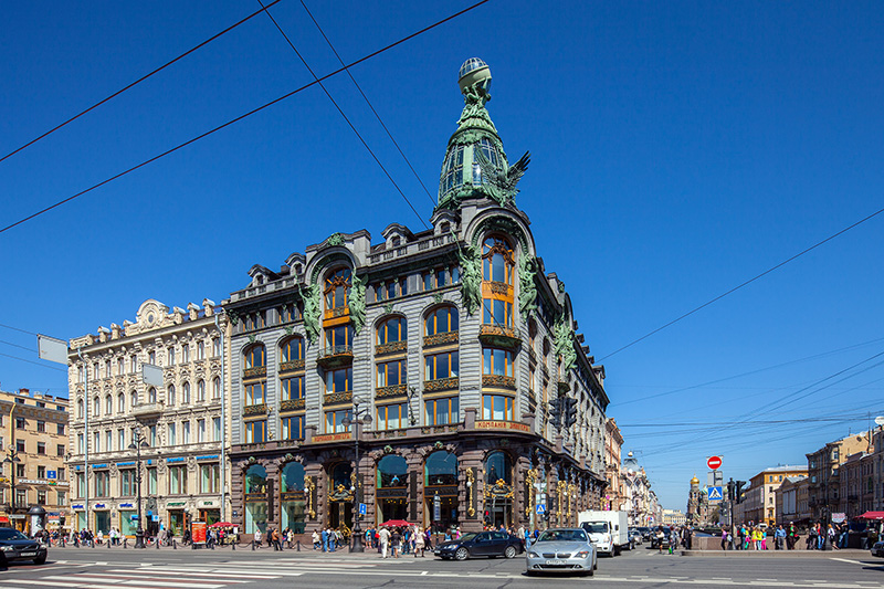 Singer Company Building (Dom Knigi) on Nevsky Prospekt in St Petersburg
