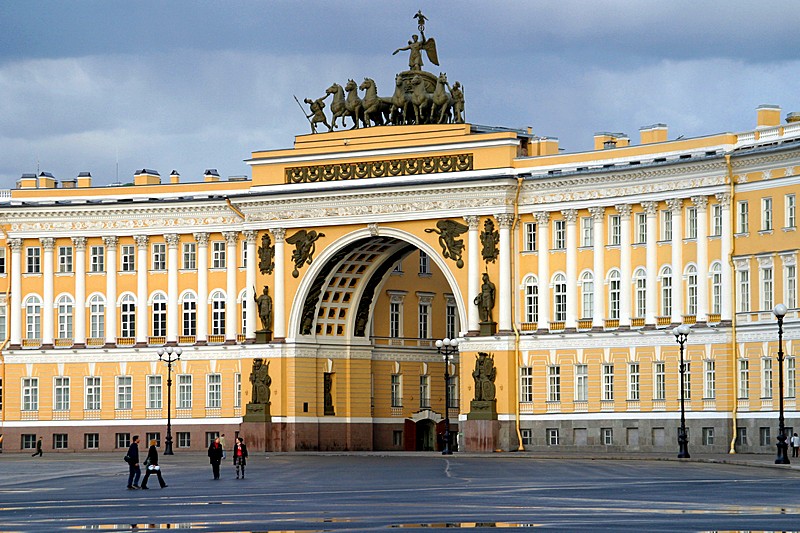 Arch of the General Staff Building in St. Petersburg, Russia
