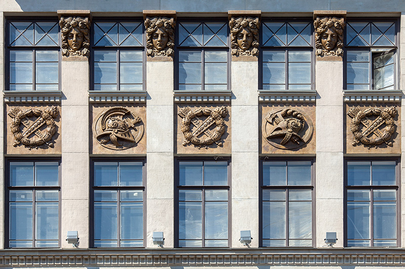 Window displays at DLT Department Store in St Petersburg, Russia