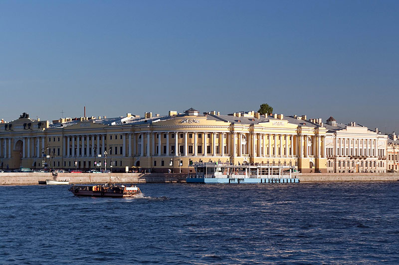 Senate and Synod Building seen from the Neva River in St Petersburg, Russia