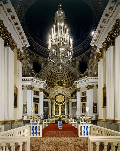 Interiors of Alexander Nevsky Monastery in St Petersburg, Russia
