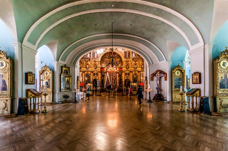 Interior of the St. Andrew the Apostle Cathedral in St Petersburg, Russia