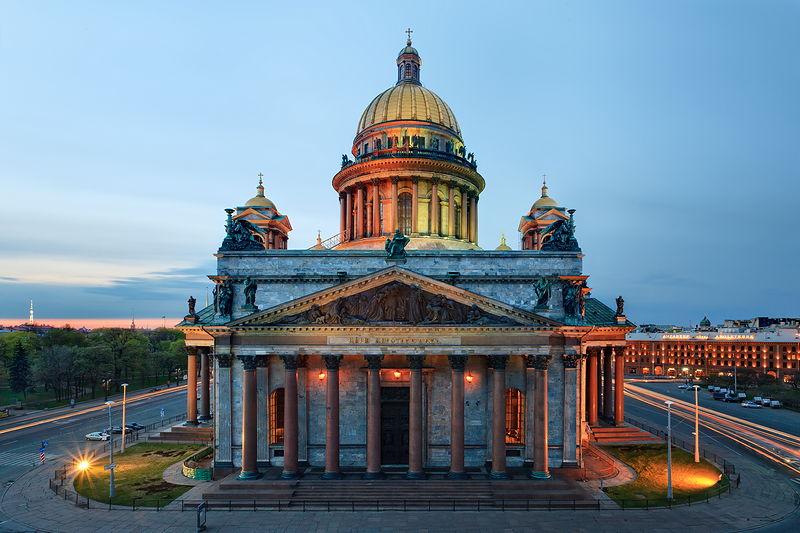St. Isaac's Cathedral during the White Nights in St Petersburg, Russia