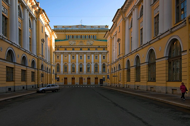 Rossi's marvel - Ulitsa Zodchego Rossi, where the Golden Ratio was used to establish proportions in St Petersburg, Russia