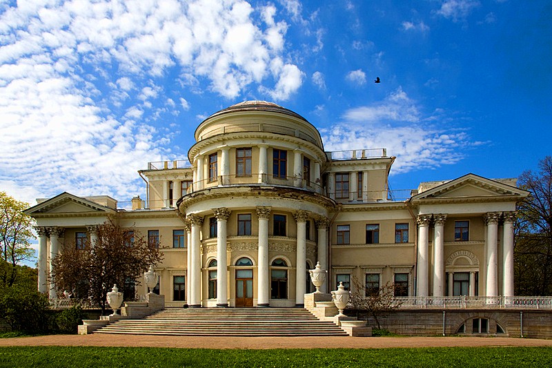 Yelagin Palace built by Carlo Rossi on Yelagin Island in St Petersburg, Russia