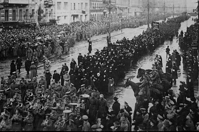 Public funeral of the fallen in the fight for freedom, Petrograd, Russia