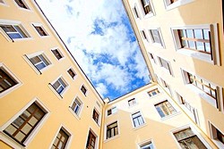 Yard at the Happy Pushkin Hotel in St. Petersburg