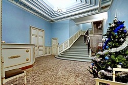 Lobby at the History Hotel on English Embankment in St. Petersburg