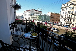 Comfort Double Room w/Balcony at the Pushka Inn Hotel in St. Petersburg