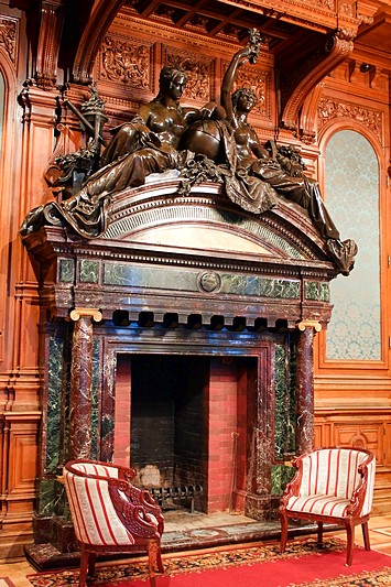 Fireplace of the Polovtsov Mansion in St Petersburg, Russia