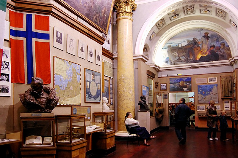 Exhibits at the Arctic and Antarctic Museum in St Petersburg, Russia