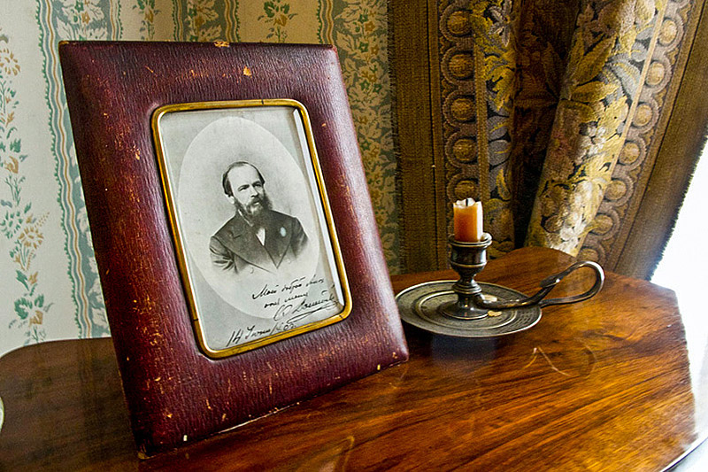 Portrait of Dostoevsky in his Apartment-Museum in St Petersburg, Russia