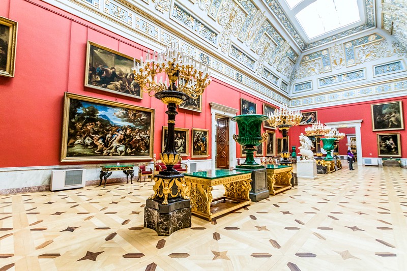 Interiors of the Hermitage Museum in Saint-Petersburg, Russia