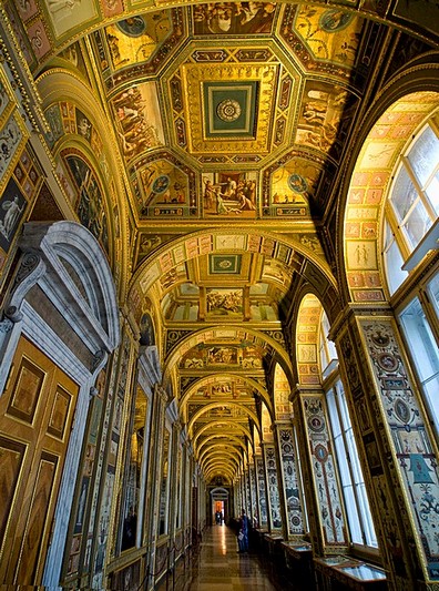 Rafael Loggias - copy of historic interiors of the Vatican at the Hermitage Museum in St Petersburg, Russia