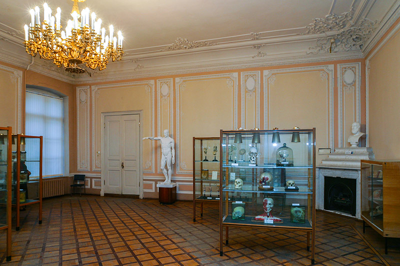 Exhibits of the Hygiene Museum in the Shuvalov Mansion in St Petersburg, Russia