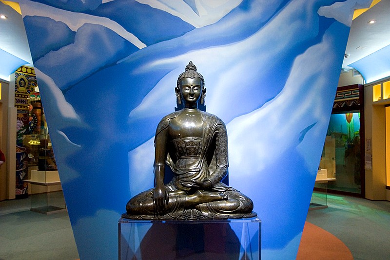 Statue of Buddha in the Eastern Religions section of the Museum of the History of Religion in St Petersburg, Russia