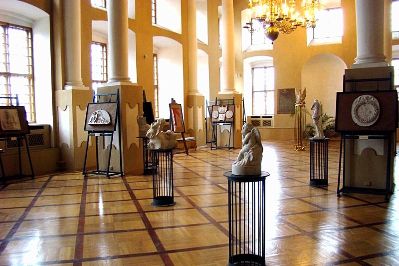 Exhibits at the Museum of Urban Sculpture in St Petersburg, Russia