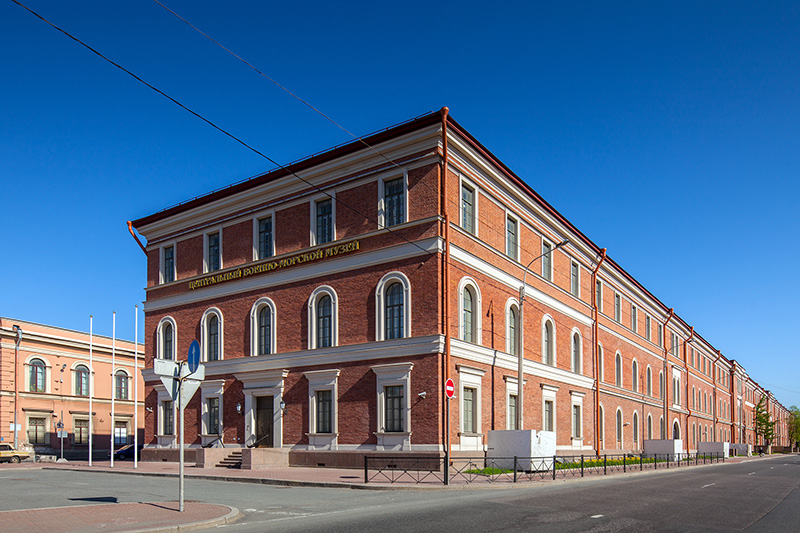 Former building of the Royal Naval Guards Crew (new building of the Naval Museum) in St Petersburg, Russia