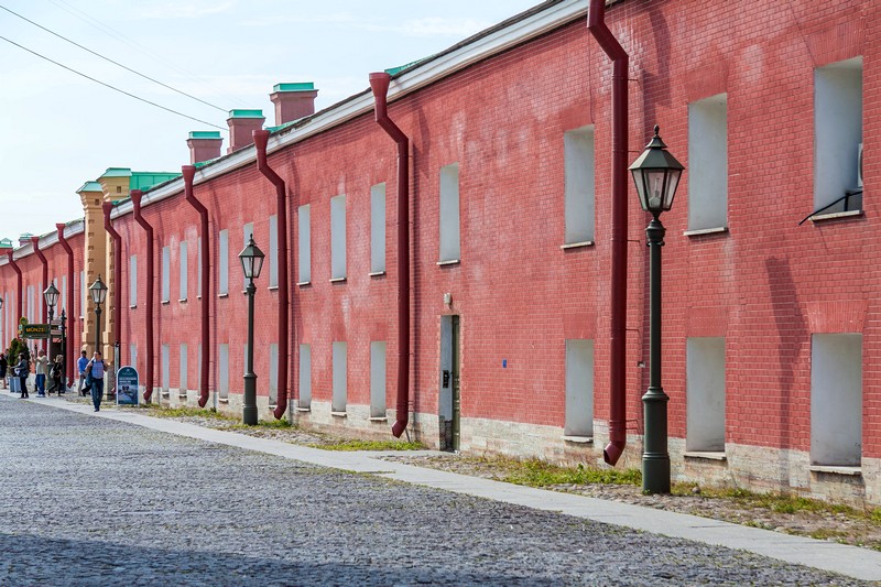 Nikolskiy Curtain Wall at the Peter and Paul Fortress in St Petersburg, Russia