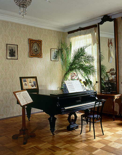 Composer Nikolay Rimsky-Korsakov's grand piano in Saint-Petersburg, Russia