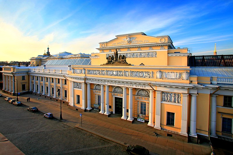 Imposing building of the Russian Ethnography Museum in St Petersburg, Russia
