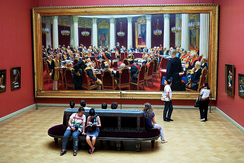 Interiors of the State Russian Museum in St Petersburg, Russia