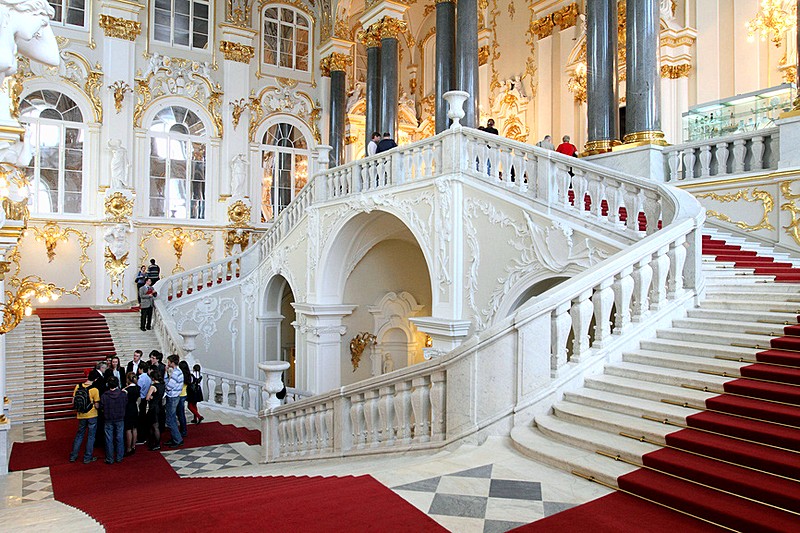 Ambassador's (Jordan) Staircase at the Winter Palace / Hermitage Museum in St Petersburg, Russia