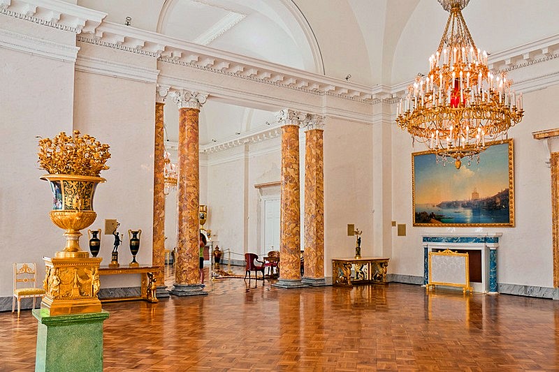 Splendid interiors of Alexander Palace in Tsarskoye Selo (Pushkin), south of St Petersburg, Russia