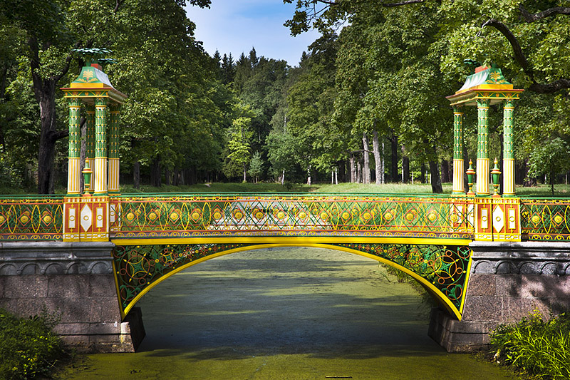 Bridge in Alexander Park in Tsarskoye Selo (Pushkin), south of St Petersburg, Russia