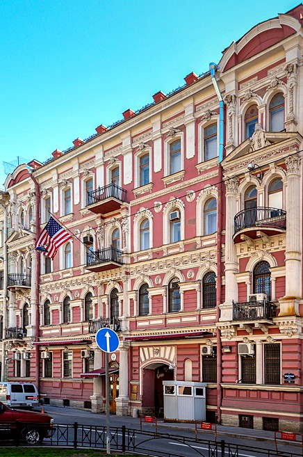 American Consulate on Furshtatskaya Ulitsa in St Petersburg, Russia