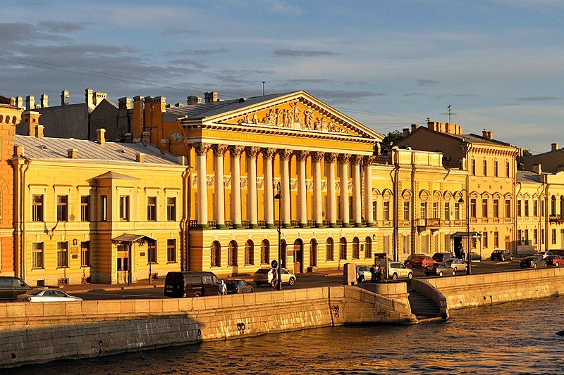 Rumyantsev Mansion on the English Embankment in St Petersburg, Russia, once occupied by the US Embassy