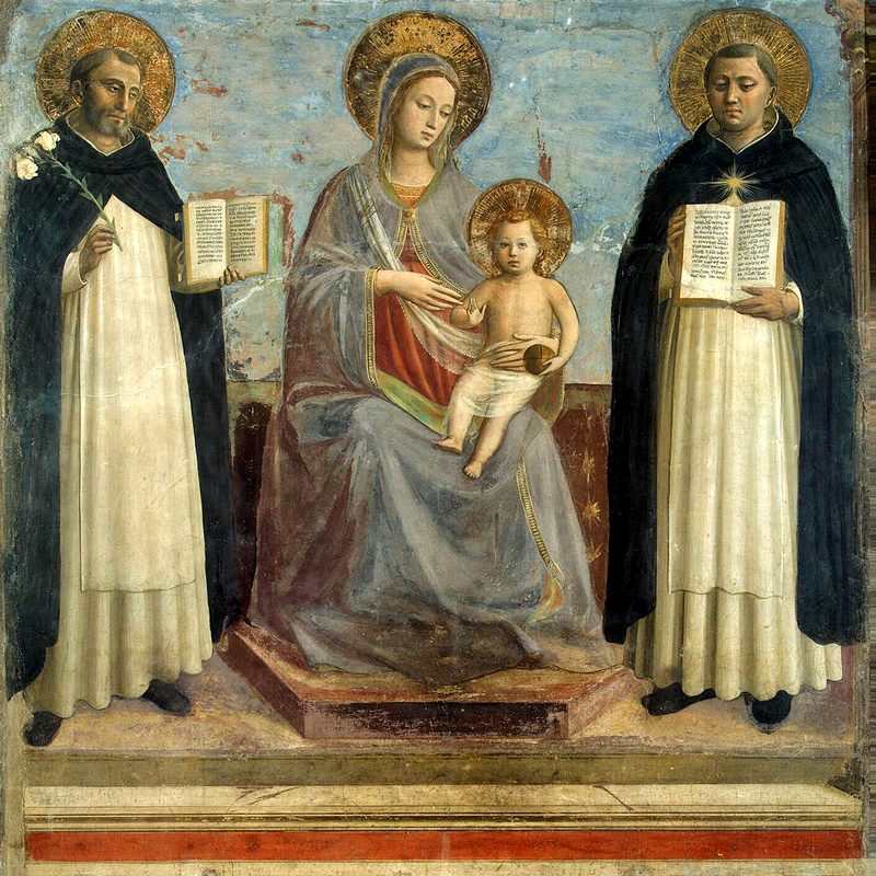 The Virgin and the Child with Sts. Dominic and Thomas Aquinas by Fra Angelico at the Hermitage in St. Petersburg, Russia