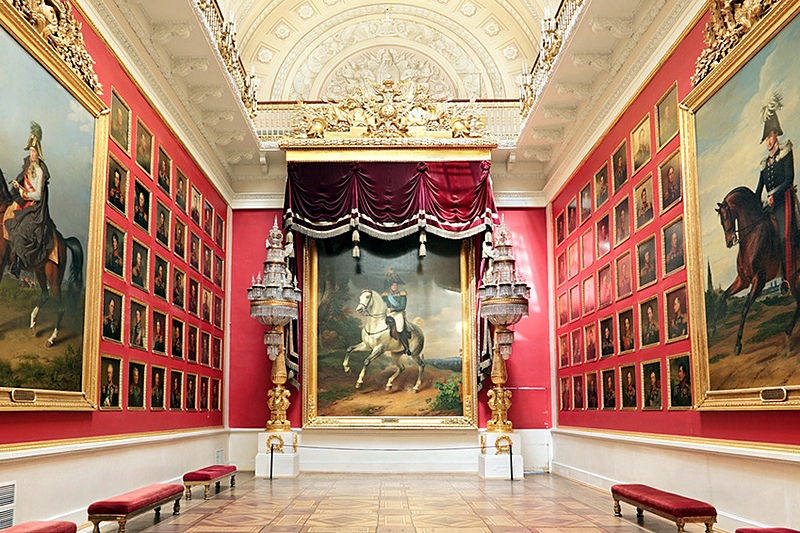 War Gallery of 1812 at the Winter Palace in St. Petersburg, Russia